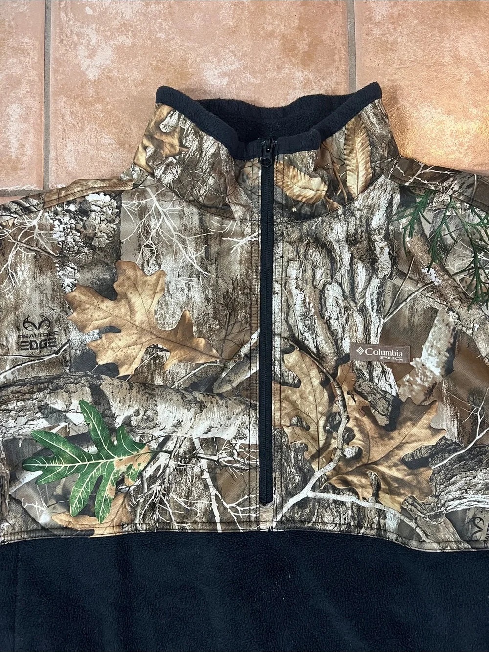 Columbia RealTree Edge PHG Performance Hunting Gear Fleece Camo 1/4 Zip Mens XXL